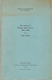 The Journal of Thomas Otho Travers, 1813-1820 - John Bastin (ed)